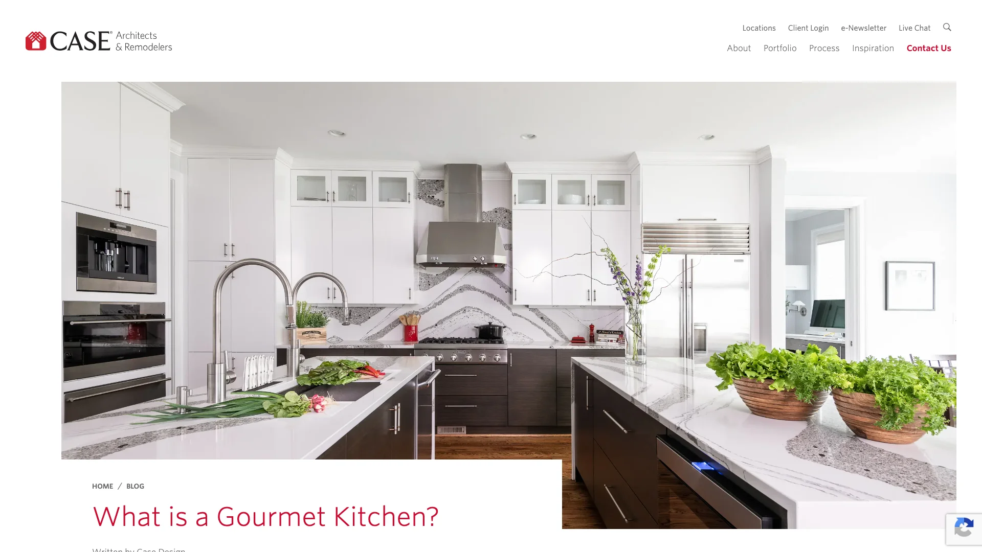 Case Design gourmet kitchen article showing the detailed content about kitchen design with proper formatting and the two conversion forms