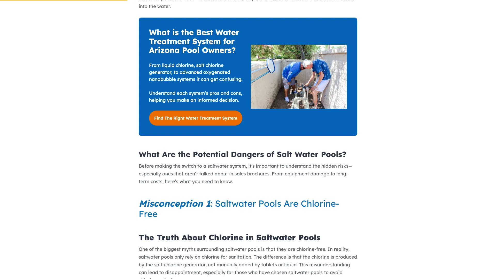 Shasta Pools blog page layout showing the absence of Google Reviews, review widgets, and trust badges alongside the pool construction content