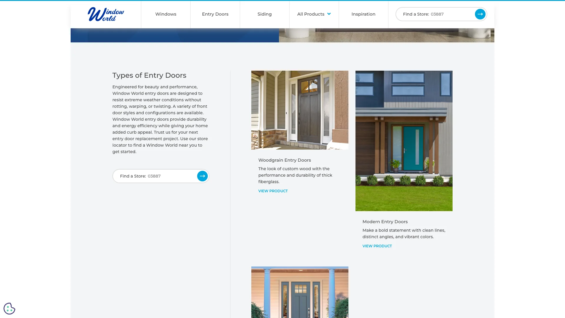 Window World windows product page showing the product listing and pricing without any visible Google Reviews, trust badges, or customer testimonials